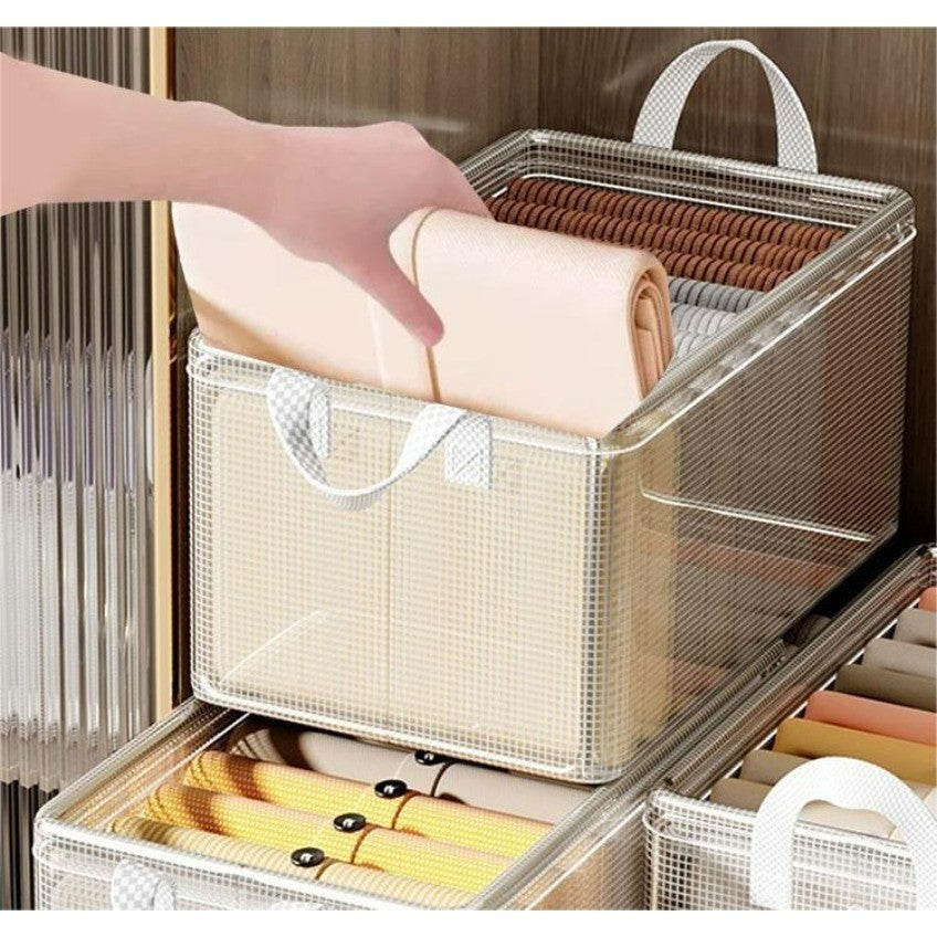 Transparent organizer basket