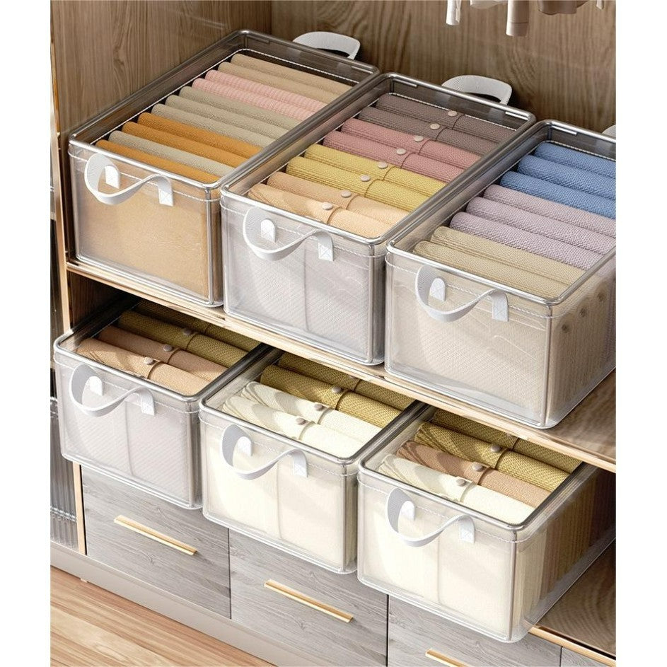 Transparent organizer basket
