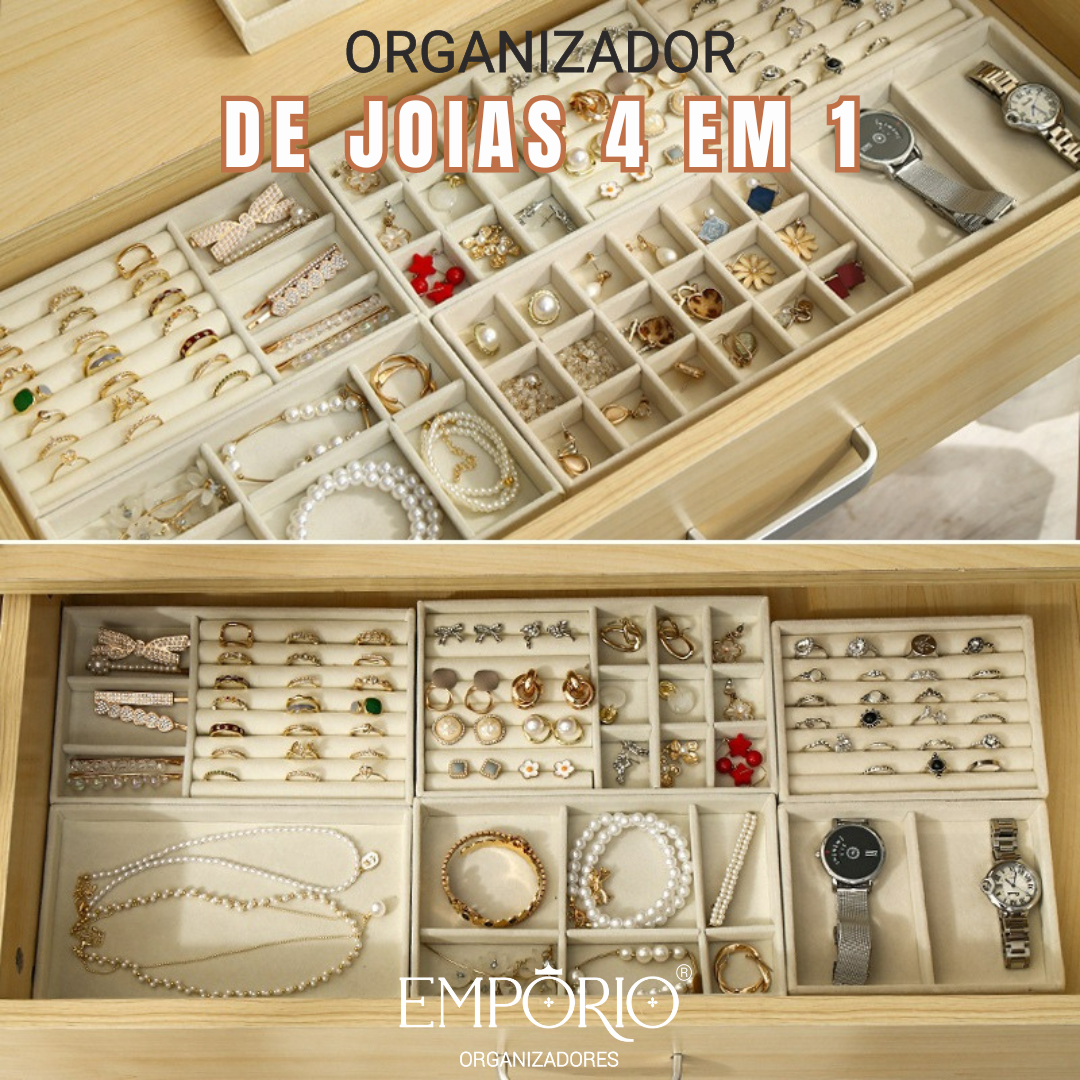 4-in-1 Jewelry Organizer - 4-Piece Kit