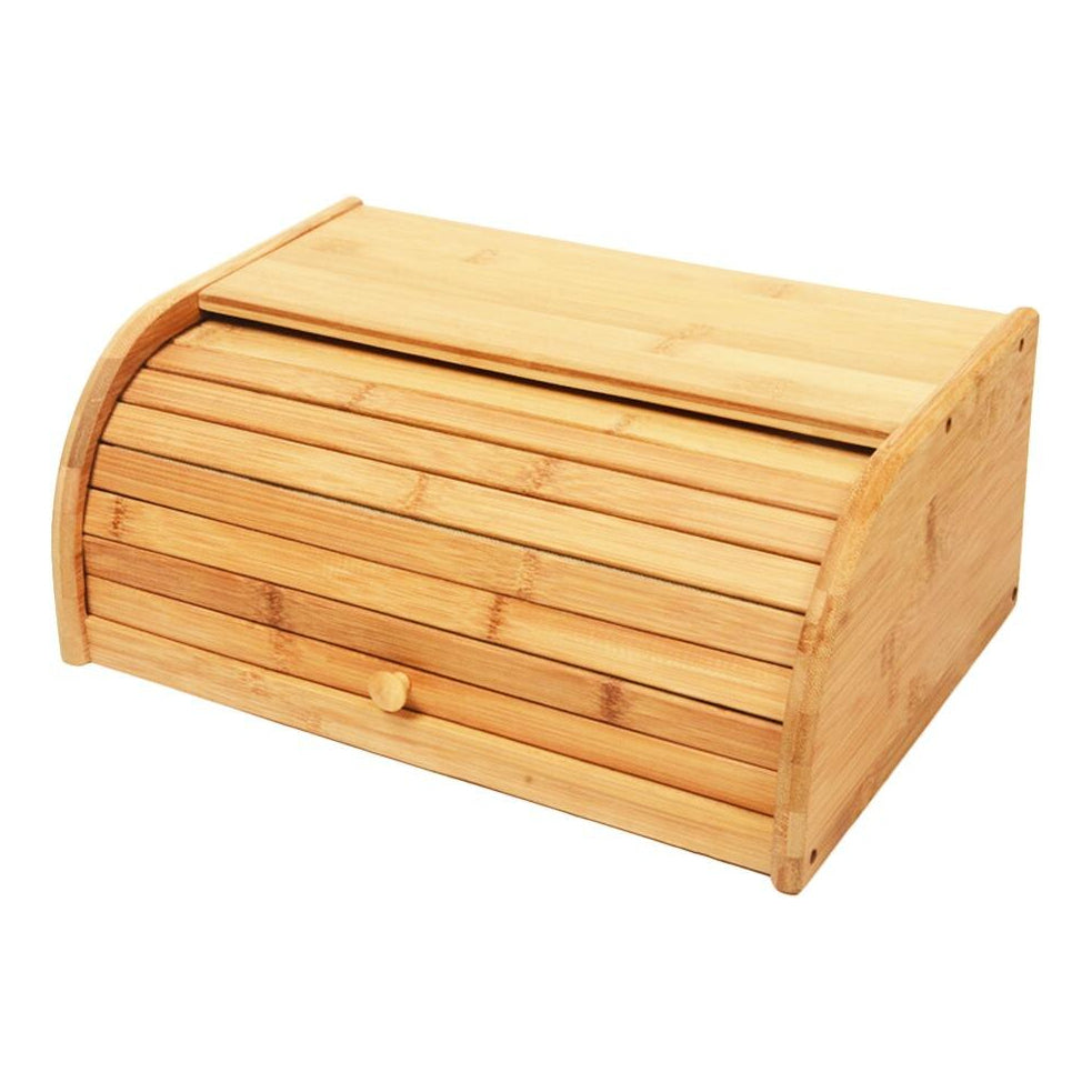Bamboo BreadBox - With Retractable Lid