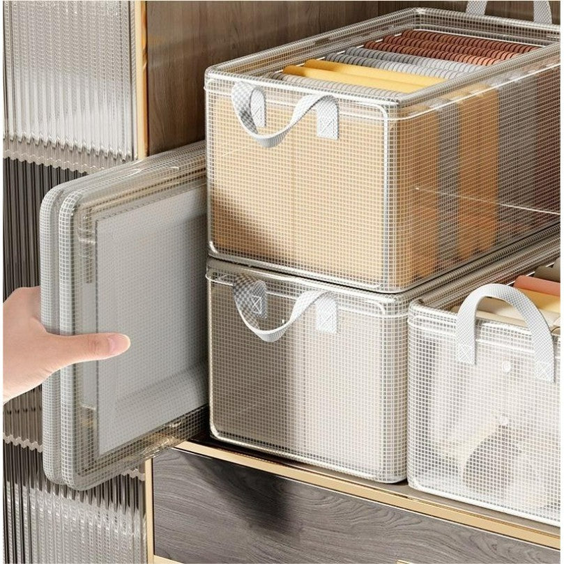 Transparent organizer basket