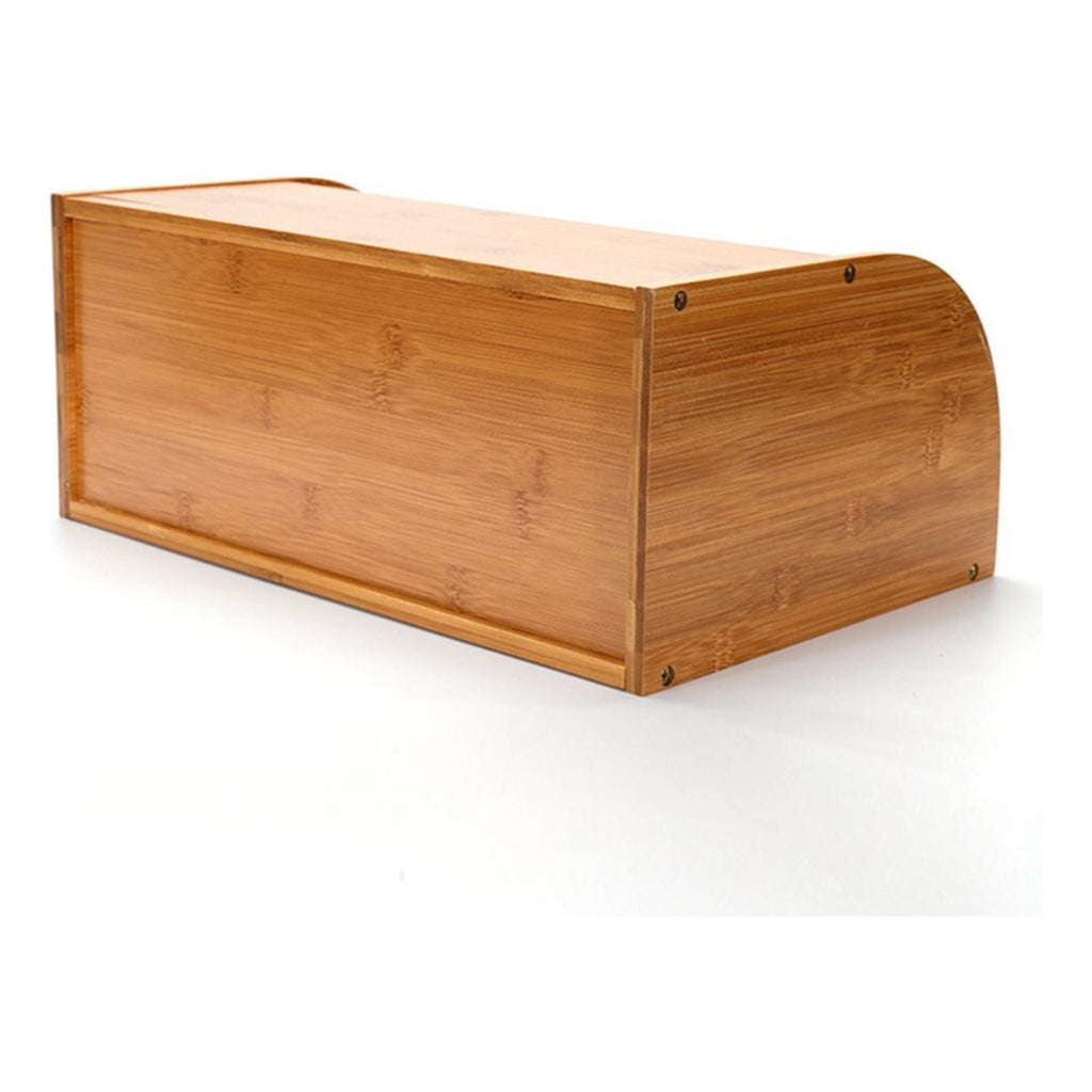 Bamboo BreadBox - With Retractable Lid