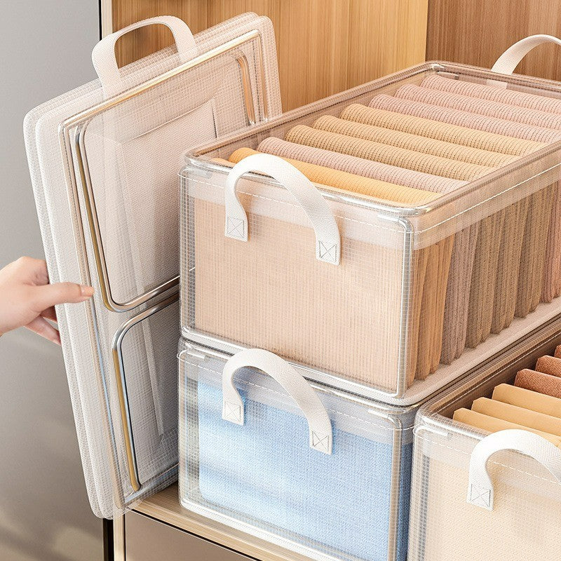Transparent organizer basket