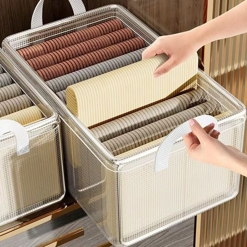 Transparent organizer basket