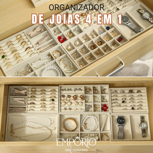 4-in-1 Jewelry Organizer - 4-Piece Kit