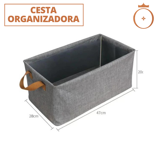 Organizer basket with iron frame