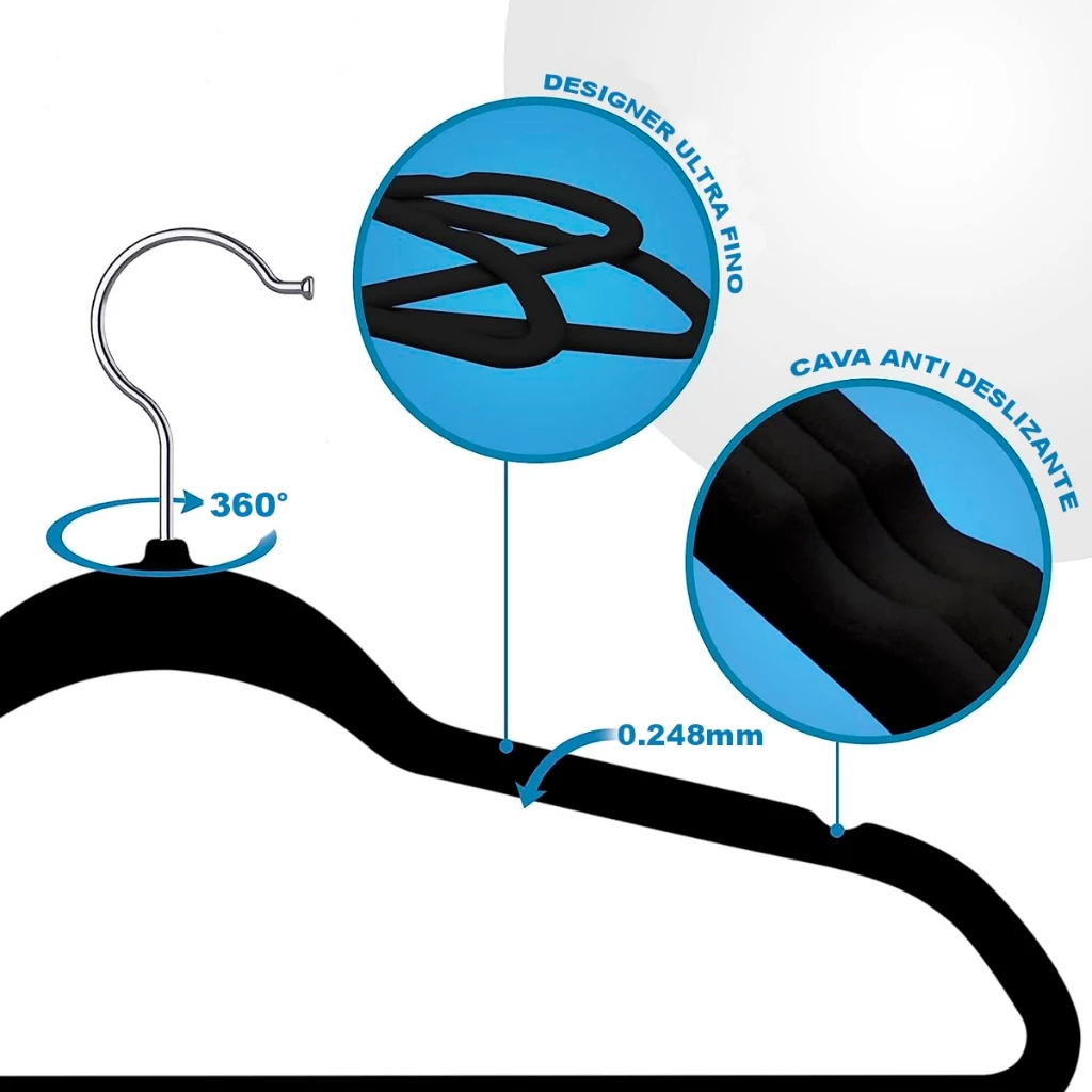 Premium Velvet Hanger - 50 Units