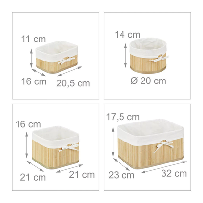 Caixas Naturale – Kit 4 Peças